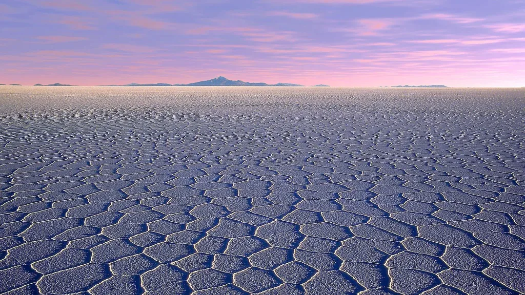 Bolivia - Salar de Uyuni at dawn. Surreal Places on Earth