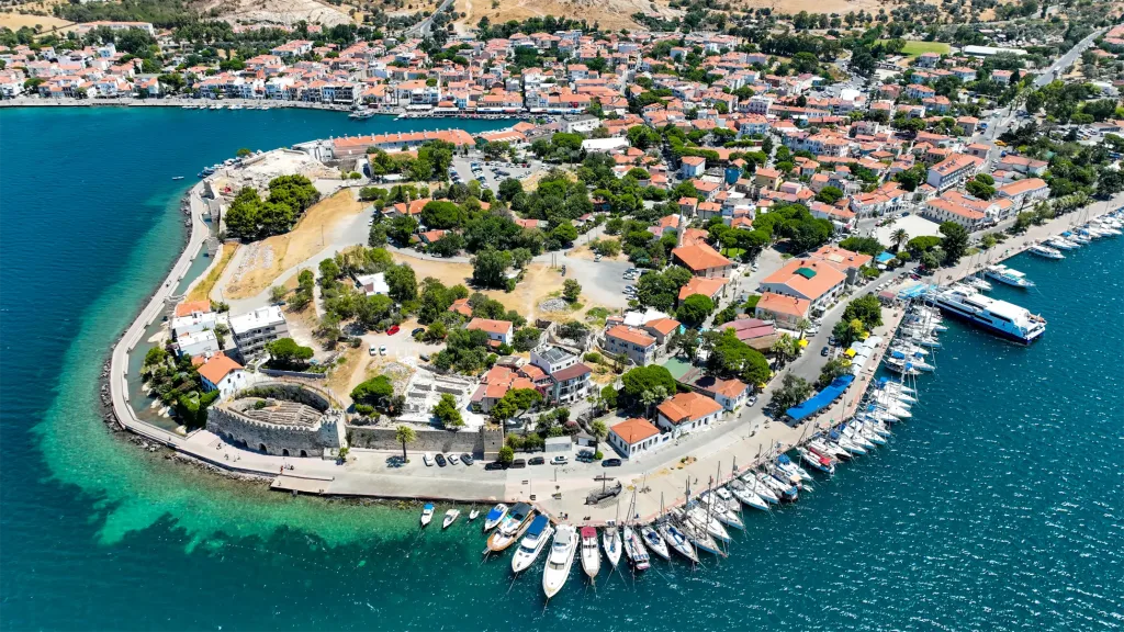 Aerial view of Foca Village in Western Izmir