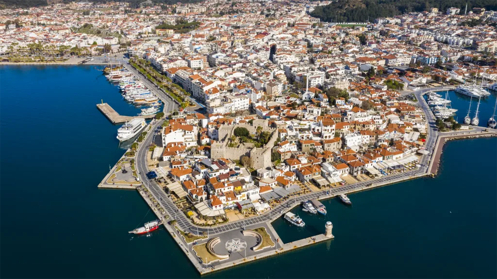 Aerial view of Marmaris. It is one of the best places to visit in Turkiye