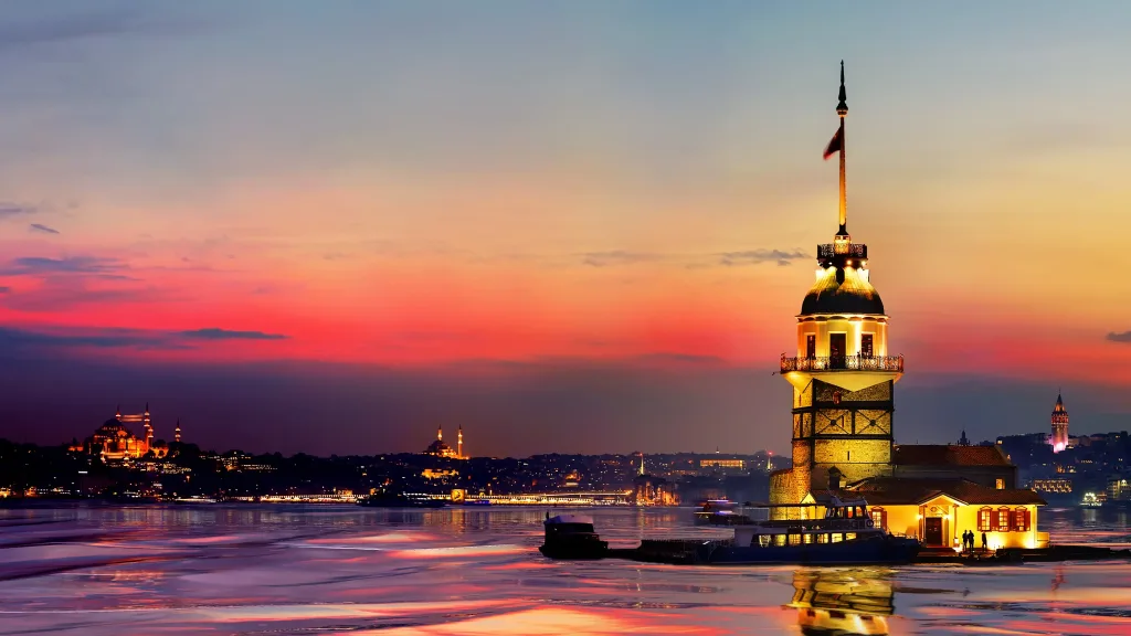 Maiden Tower in Istanbul, Turkiye